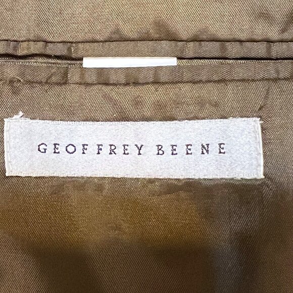 Geoffrey Beene Men's 2-Button Wool Blazer 40S Green/Brown Plaid Classic Fit - Picture 10 of 16